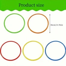 Hopscotch, Jumping Squares, Jumping Rings Agility Hoop, Football Training Equipment, Sports (Random Color) - Multicolor - View 5