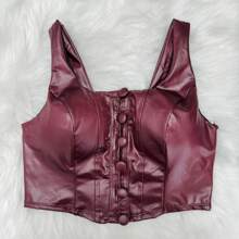 Women Tank Tops & Camis - 酒紅色 - 查看 1