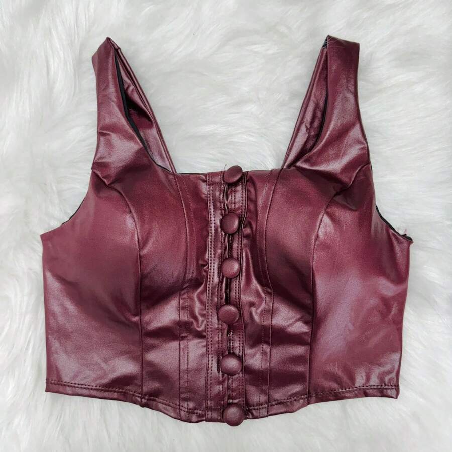 Women Tank Tops & Camis - 酒紅色 - 查看 1