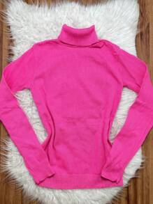 Women Knit Tops - 玫紅色 - 查看 2