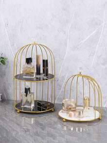 1 Kệ Trưng Bày Mỹ Phẩm Hình Lồng Chim, Giá Để Đồ 2 Lớp Để Trang Điểm, Nước Hoa, Chăm Sóc Da Và Tủ Trang Điểm - Nhiều màu - Xem 7