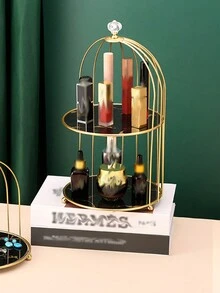 1 Kệ Trưng Bày Mỹ Phẩm Hình Lồng Chim, Giá Để Đồ 2 Lớp Để Trang Điểm, Nước Hoa, Chăm Sóc Da Và Tủ Trang Điểm - Nhiều màu - Xem 10