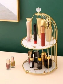 1 Kệ Trưng Bày Mỹ Phẩm Hình Lồng Chim, Giá Để Đồ 2 Lớp Để Trang Điểm, Nước Hoa, Chăm Sóc Da Và Tủ Trang Điểm - Nhiều màu - Xem 9