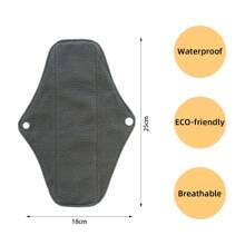 5pcs Set 1pc Random Colours Mini Wet Bag +5pcs Cloth Mama Cloth/Menstrual Pads/Reusable Sanitary Pads/Panty Liners(Black)