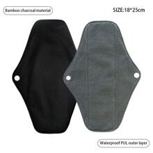 5pcs Set 1pc Random Colours Mini Wet Bag +5pcs Cloth Mama Cloth/Menstrual Pads/Reusable Sanitary Pads/Panty Liners(Black)