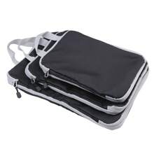 3PCS/Set Compressible Packing Travel Storage Bag Cubes Waterproof Suitcase Nylon Portable With Handbag Luggage Organizer - Multicolor - View 3