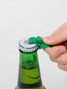 1pc Creative Aluminum Alloy Beer Bottle Opener Keychain Can Opener, Gift For Father - Multicolor - View 7