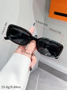 3 Pairs Unisex Square Plastic Frame Fashionable Classic Sunglasses, Suitable For Daily Wear And Travel - Multicolor - View 6