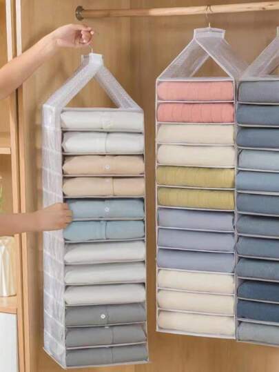 قطعة تخزين معلقة للخزانة، منظم الخزانة للبنطلونات والجوارب والتيشرتات والملابس الداخلية، منظم معلق لخزانة الملابس