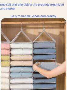 1 pièce Sac de rangement suspendu pour armoire, organisateur de placard pour pantalons, chaussettes, t-shirts, sous-vêtements suspendus