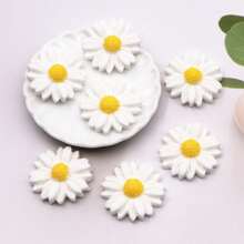 20pcs Resin Daisy Sunflower Bee Ladybugs Mixed Embellishments Flatbacks Cabochons For Scrapbooking DIY Crafts Home Decoration Summer, School