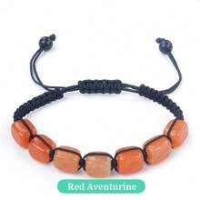 Vòng tay đính cườm pha lê hình vuông với đá Yoga Citrine có thể điều chỉnh cho nam và nữ, hoàn hảo cho việc thiền định và thư giãn - Vòng tay pha lê hạt vuông - Xem 8