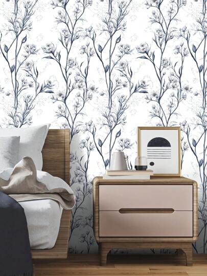 1pc Vintage Groen Plants Bloemen Waterproof Anti Fouling Self Adhesive Wallpaper, Ideal Home ation, Kitchen Cabinets, Room Background Renovation,Renovation Stickers Peel Wand Panels,Wall Paper, Wallpapers, ation Items Refresh Your Home,Rama Birthday Graduation view 5