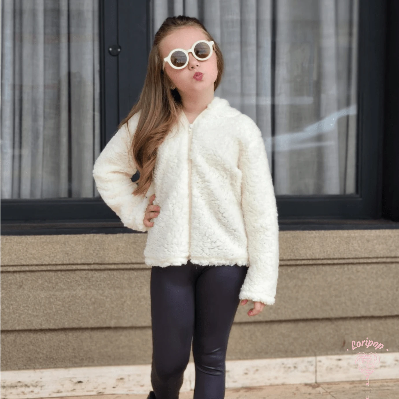 Young Girls Winter Coats - 米色 - 查看 1