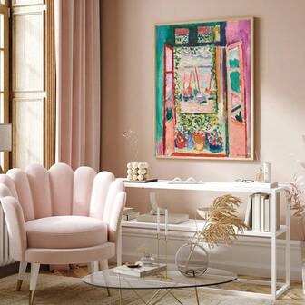 1pc, Matisse Print, Open Window, Vintage Wall Art, Colorful Wall Art, Flowers On Window, Landscape Printable Wall Art, No Frame