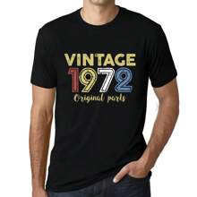T-shirt da uomo Original Parts 1972 – Original Parts 1972 – 52 anni T-shirt grafica idea regalo 52° compleanno Vintage anno 1972 Nuovo