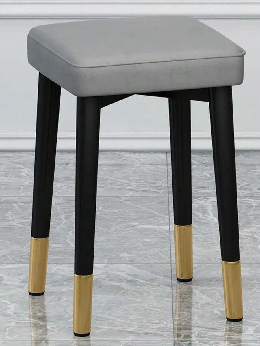 Taburetes bajos para sala De estar, taburetes apilables De lujo, taburetes creativos para maquillaje, Muebles relajantes para exteriores, Muebles De Cocina y balcón - Gris - Ver 1