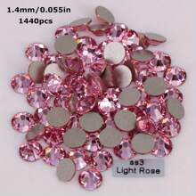 SS3-SS34 浅玫瑰平底免烫美甲水钻 3D 玻璃胶贴粉色玻璃石 DIY 装饰美甲用品指甲饰品美甲宝石 - 粉色 - 查看 19