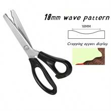 1pc Stainless Steel Lace Scissors, Triangle/Wave/Crescent Teeth Shape, DIY Sewing Fabric Clothing Handicraft Fabric Lace Scissors Back To School