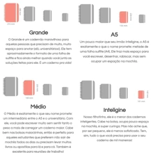 Caderno Inteligente Azul Pastel | 1 Unidade | Tamanho Inteligine, A5, Médio ou Grande - Azul - Visão 2