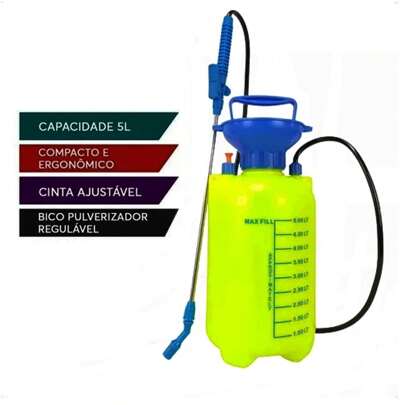 Pulverizador Borrifador Manual Costal 5l