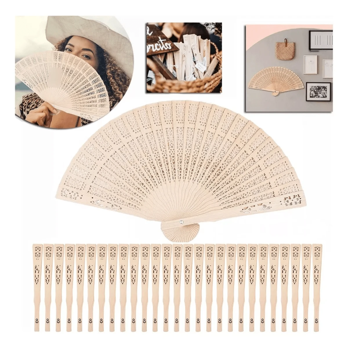 Decorative Fans - Beige - Übersicht 1