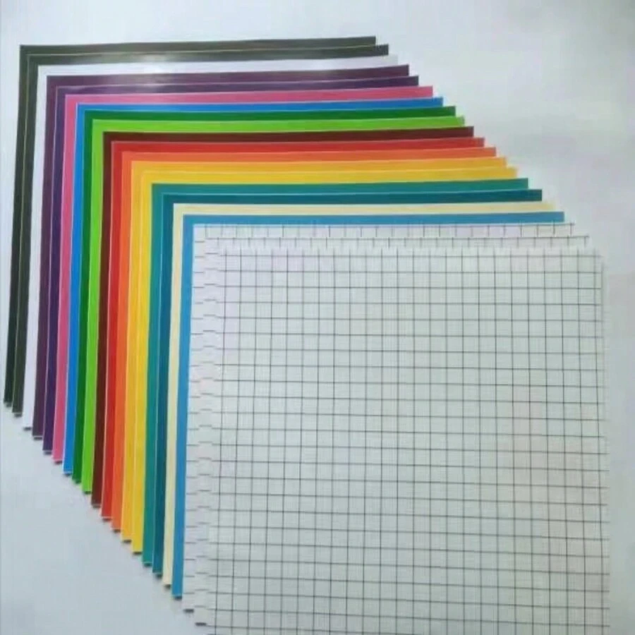 21pcs Permanent Adhesive Vinyl Bundle Premium AdhesiveVinyl With Matte, 18sheets Glossy Vinyl 12"X 12"And 3pcsTransfer Tape For Decor Sticker, Signs And Craft Cutters