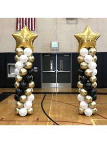 1 pieza/2 piezas Soporte de columna de globos, kit ajustable de soporte de globos de 2 m con base telescópica para decoraciones de boda, cumpleaños y fiesta de graduación, puede haber manchas - Multicolor - Ver 7