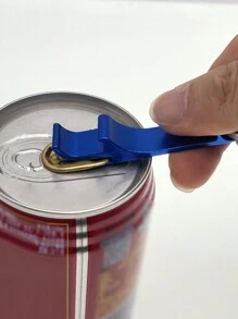 1pc Creative Aluminum Alloy Beer Bottle Opener Keychain Can Opener, Gift For Father - Multicolor - View 9