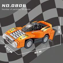 1 Piece Of Children's Building Block Toys Assembled Car Small Particle Building Blocks Racing Toy Sports Car Educational Enlightenment Gift For Boys And Girls - Multicolor - View 9