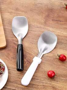 1pc Stainless Steel Handmade Rose Shape Ice Cream Scoop,Ice Cube,Party,Travel,Wedding,Birthday,Graduation,Bachelorette Party,Bachelorette,Kitchen,Kitchen Items,Storage,Decor,Outdoor. - Black - View 3