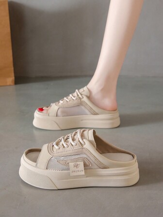 Women's Summer Slip-On Sandals, 2024 New Arrival, Anti-Slip Thick Heel Slouchy Slippers, Designed For Outdoor Wear