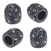 4pcs Rhinestone Decor Car Tire Valve Caps,Universal Car Wheel Tyre Valve Cover Bling Crystal Tire Valve Stem Caps