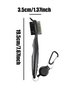 1入組雙面高爾夫球桿清潔刷，帶凹槽清潔劑，可收縮拉線和鋁質卡柄清潔工具 - 彩色 - 查看 8