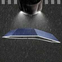 不对称造型防风防暴雨背包伞，自动开合，适合学生和上班族的高端商务伞 - 黑色 - 查看 7