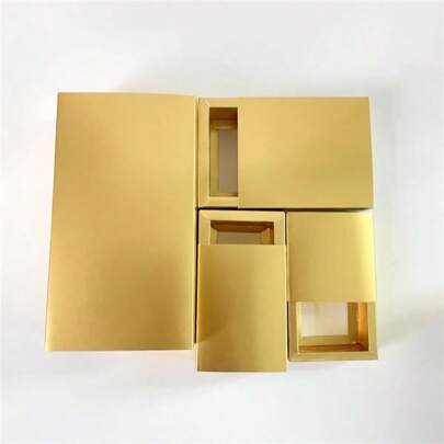 10Pcs Solid Color Drawer Paper Box Flowers Tea Kraft Paper Boxes Folding Wedding Party Cookies Candy With Hand Gift Socks Perfume Mask Gift Universal Packaging Decoration