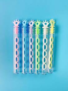 18pcs New Style 5-Hole Multi-Color Crown Bubble Wand For Wedding And Parties, Bubble Blower For Party Decorations - Color Mixing - View 3