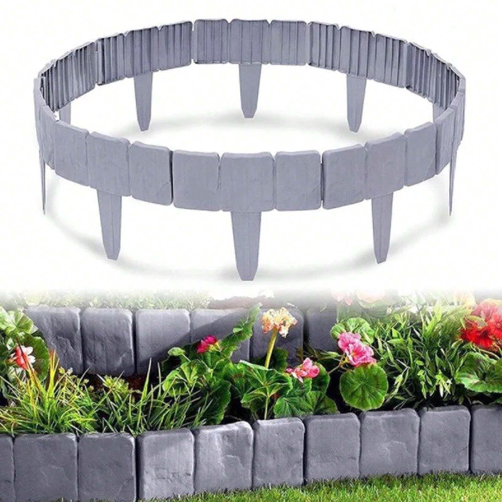 20PCS Garden Edger Border, 2024 New Garden Edging Border, Plastic