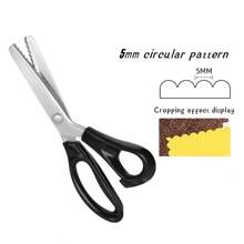 1pc Stainless Steel Lace Scissors, Triangle/Wave/Crescent Teeth Shape, DIY Sewing Fabric Clothing Handicraft Fabric Lace Scissors Back To School