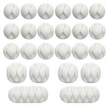 24 cái/bộ Giá đỡ cáp kết hợp, Kẹp cáp để bàn, Bộ sắp xếp cáp, Hệ thống quản lý dây, Cuộn cáp có mặt sau dính - trắng - Xem 9