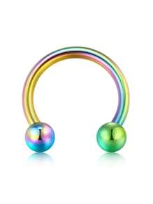 1入不鏽鋼鼻環12G 14G 16G 20G 鼻釘耳軟骨針 穿刺 時尚男女中鼻環身體穿刺飾品 - 彩色 - 查看 47