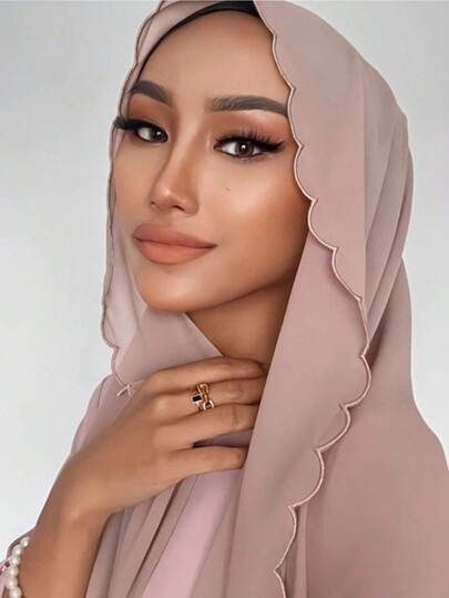New Style Polyester Sheer Scarf, Breathable & Versatile Head Wrap For Women Headband Soft Hijab For Abaya Accessories Veiled Clothes