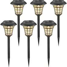 MAGGIFT Solar Pathway Lights Outdoor Solar Garden Lights For Patio, Yard, Driveway Home Decor - Black 6pack - View 1