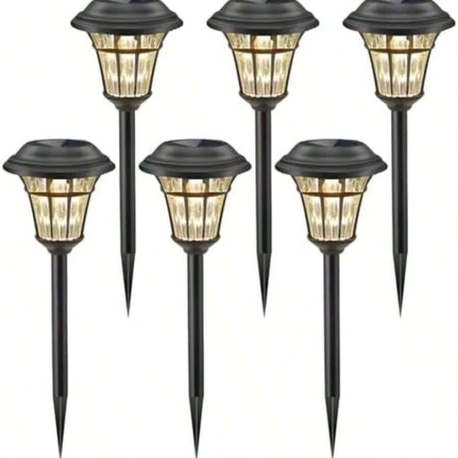 MAGGIFT Solar Pathway Lights Outdoor Solar Garden Lights For Patio, Yard, Driveway Home Decor - Black 6pack - View 1