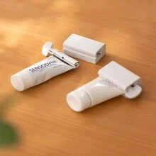 Hộp đựng kem đánh răng gắn tường từ tính có máy ép và chất kết dính không dấu vết chống thấm nước mạnh mẽ, pha chế thủ công cho những người lười biếng và rửa mặt - trắng - Xem 8
