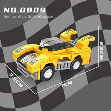 1 Piece Of Children's Building Block Toys Assembled Car Small Particle Building Blocks Racing Toy Sports Car Educational Enlightenment Gift For Boys And Girls - Multicolor - View 13