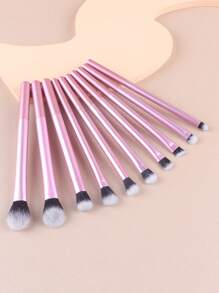 Bộ 10 cọ trang điểm mắt đa năng sợi màu hồng kèm hộp đựng di động, dùng để trang điểm mắt, bộ cọ trang điểm, bộ dụng cụ trang điểm, bộ trang điểm hoàn chỉnh, bộ cọ trang điểm, bộ quà tặng trang điểm, quà tặng kèm, cọ trang điểm chuyên nghiệp, bộ trang điểm hoàn chỉnh. - Hồng - Xem 3