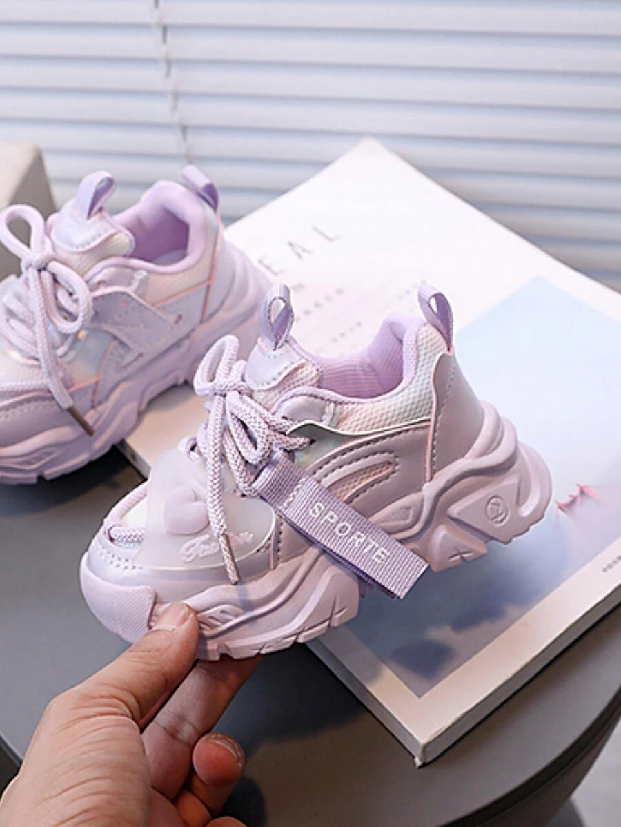 1pair Simple And Fashionable New Style PU+Mesh  Sneakers, Unisex Toddler Shoes 2-8 Years For Spring, Summer, Autumn. Suitable For: Daily Wear.