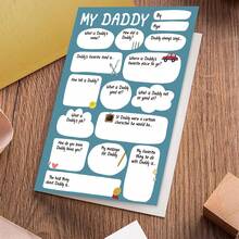 1pc Funny Father's Day Greeting Card, Unique Dad Fill-In Birthday Card, DIY Birthday Card For Father's Day - Small Business Supplies, Thank You Card, Birthday Gift, Card, Unusual Items, Gift Card, Greeting Card - Blue - View 3