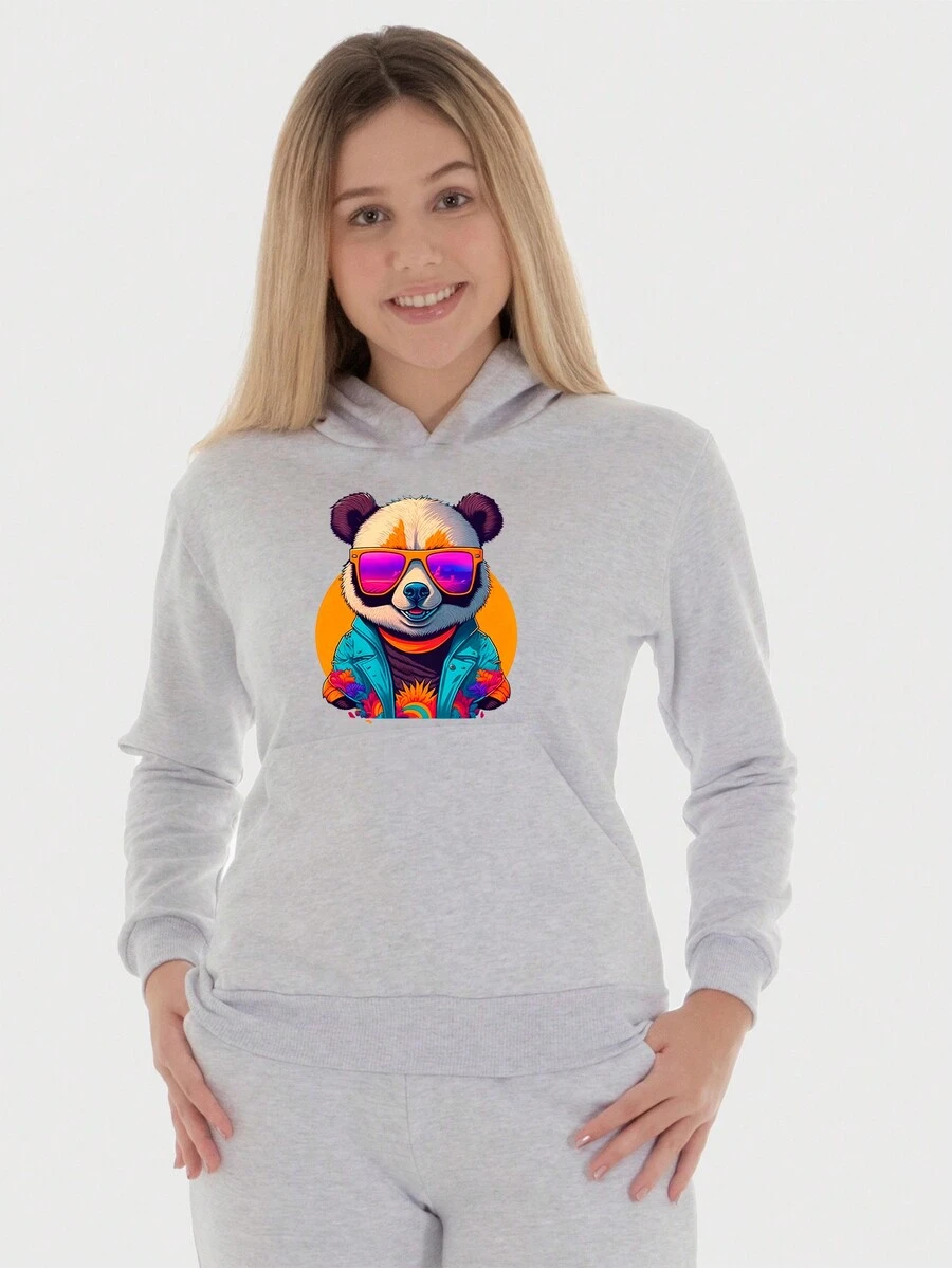 Women Sweatshirts - 淺灰色 - 查看 1